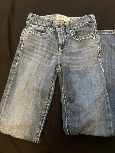 Ariat Girls' Size 12 Real Denim Jeans Cowgirl/Western Boot Cut - Picture 3 of 4