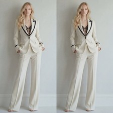 Beige Women Suits Formal Office Party Wedding Wear Blazers Ladies Outfits