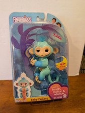 Fingerlings Baby Monkey Interactive Toy Eddie Blue Baby New In Box