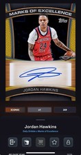 DIGITAL TOPPS NBA COLLECT 26 Jordan Hawkins ICONIC GOLD SIGNATURE Read
