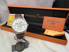 Stuhrling Original Automatic Skeleton Watch – Full Set Box & Papers