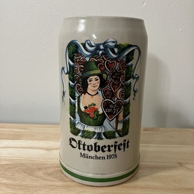 Rastal 1978 Oktoberfest Beer Stein Jahreskruge 1ST YEAR Stober Munich Munchen 1L