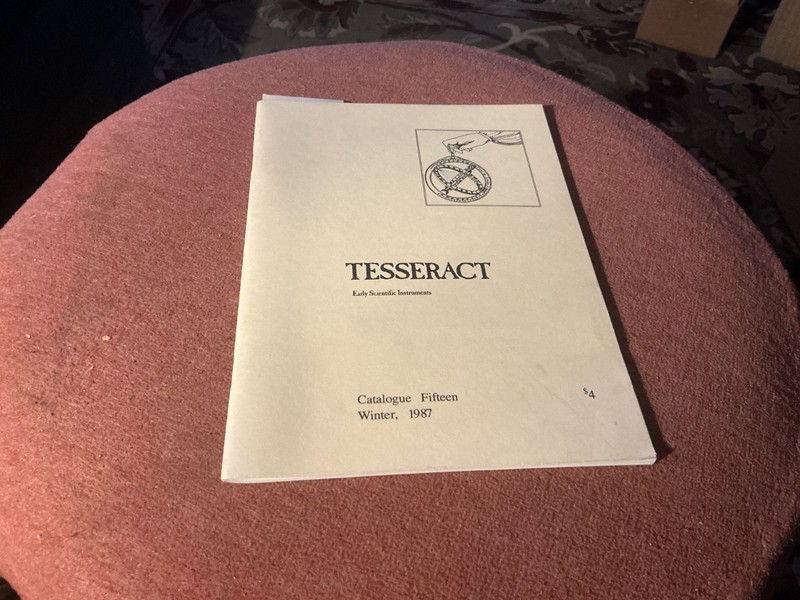 Tesseract,Early Scientific Instruments,1987,Catalogue 15,Winter,complete,vg,Coff