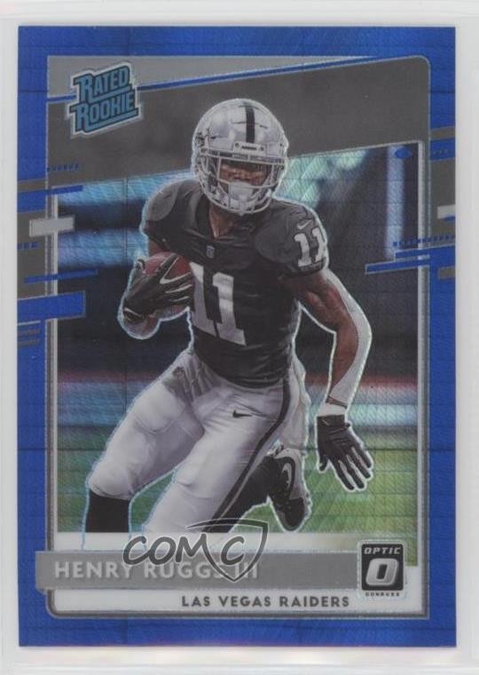 2020 Panini Donruss Optic Rated Rookies Blue Hyper Prizm Henry Ruggs III 1n0