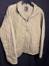 Gap Men s M Beige Quilted Jacket Full Zip Sta...