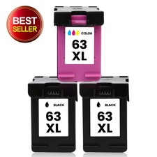 3PK For HP 63XL 2-Black 1-Color Ink Cartridges 5222 5232 5252 5255 Printer