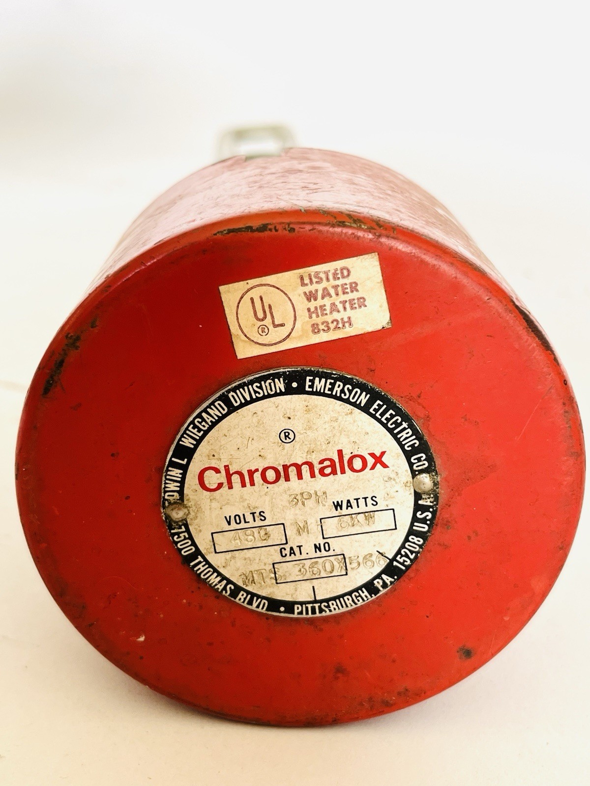 Chromalox MTS-360X566 Screwplug Immersion Heater 480 V 6KW Emerson Electric 3 PH