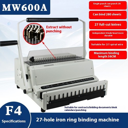 Ringbindemaschine Drahtbindemaschine 2:1/3:1 Bindemaschine - Bild 7 von 7