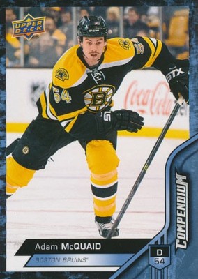 2016-17 Upper Deck Compendium Blue #25 ADAM McQUAID - Boston Bruins