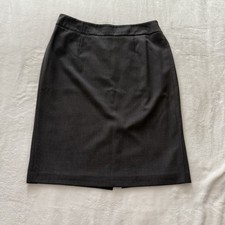 Calvin Klein Womens Skirt Gray Size 2 Pencil Knee Length Zipped Lined