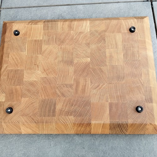 40x53x5,3 cm Stirnholz Schneidebrett Eiche "Schweizer Kante" Hirnholz Hackblock - Bild 5 von 7