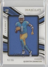 2023 Panini Immaculate Clearly Rookie Jerseys 52/99 Quentin Johnston 0rd2
