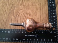 Vintage  Large Solid Brass & Steel Plumb Bob 326g