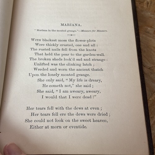 Antique Poetry Book 1862 - Poems, Alfred Tennyson, Fourteenth Edition - Picture 8 of 11