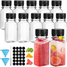 Hejo 12 Stück Kleine Flaschen Zum Befüllen, 60 ML Ingwer Shot Flaschen Zum Befül