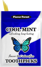 Mint Flavored Toothpicks 200 Count Resealable Pack Peppermint Spearmint Menthol