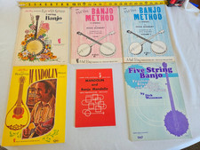 Lot of 6 Vintage Mel Bay Banjo  Mandolin Instruction Song Books 1960s-70s