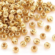 100Pcs 4Mm Hypoallergenic Gold Filled Jewelry Making Spacer Beads