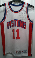 Signed 1994-95 Team Issued DETROIT PISTONS #11 ISIAH THOMAS Jersey Champion Sz44