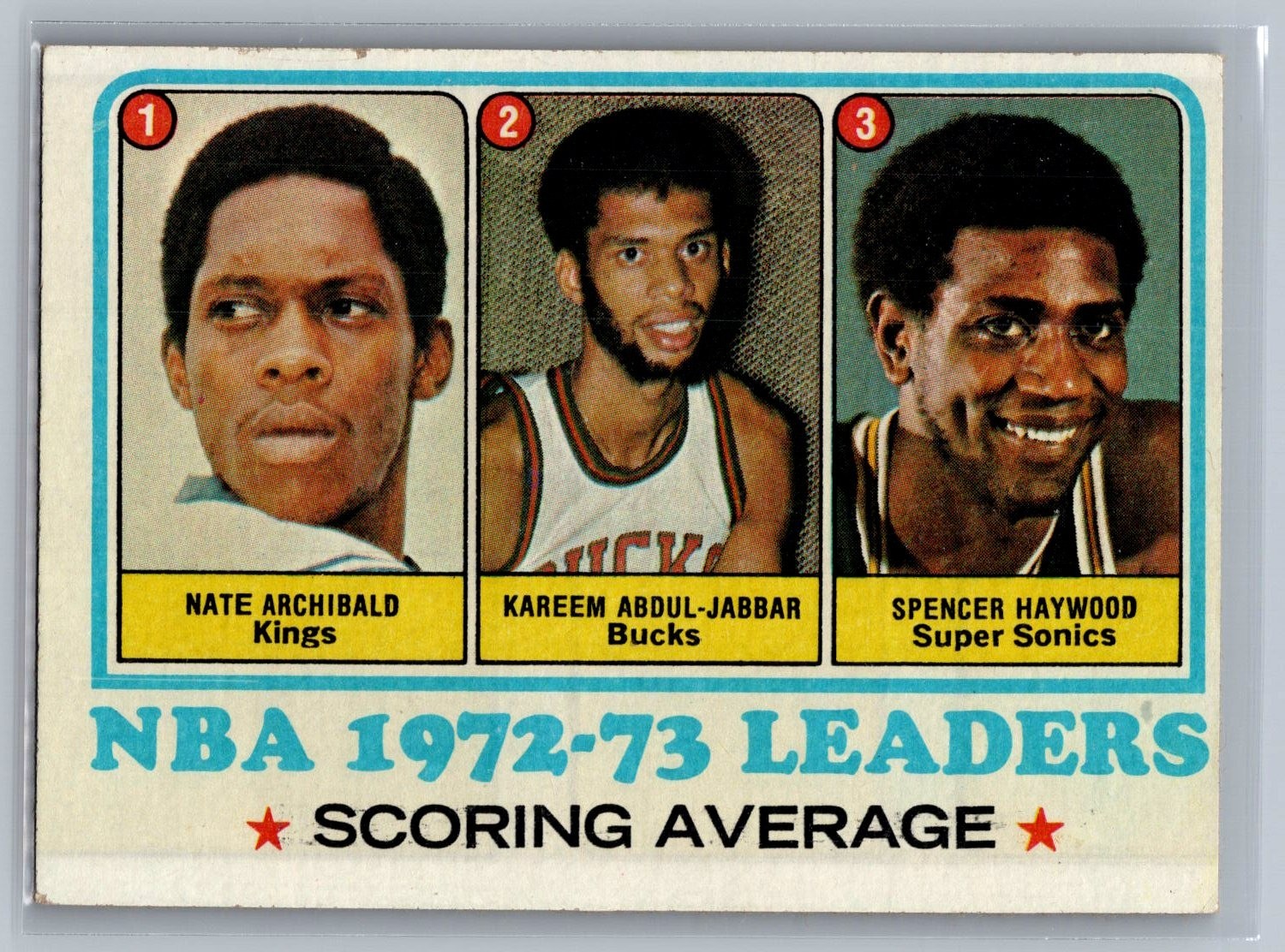 1973-74 Topps - League Leaders Kareem Abdul-Jabbar, Tiny Archibald, Spencer...