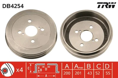 Tambour de frein TRW DB4254 - Photo 1/4