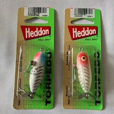 Heddon X0360 TINY TORPEDO G FLK/BLU S & RED SHORE MN 2-pack