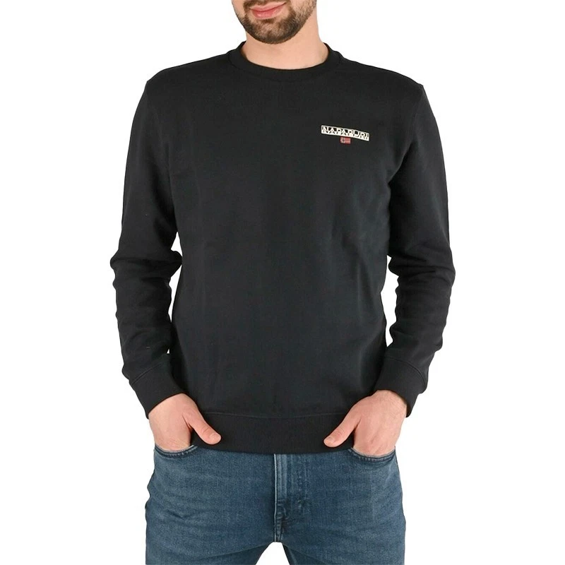 Napapijri Hombre Sudadera Cuello Redondo Manga Larga Jersey Top Ropa de Trabajo - Imagen 3 de 4