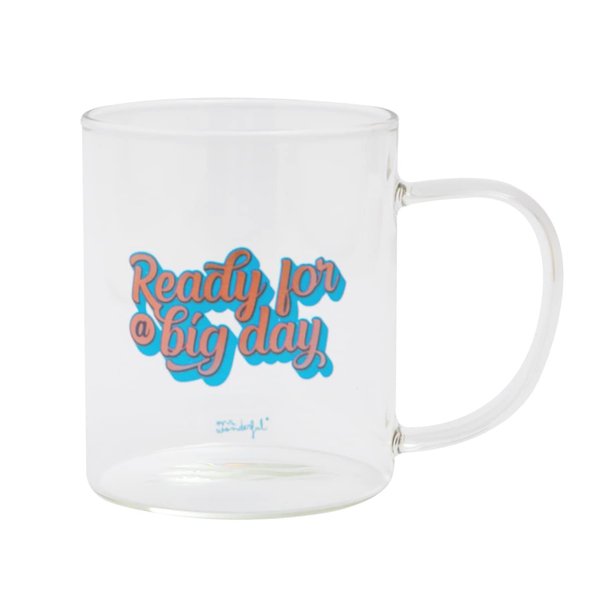 Mr. Wonderful Glass mug Ready for a big day ocAn