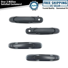 Black Front & Rear Exterior Outside Door Handle 4 Piece Kit Set for 98-03 Sienna