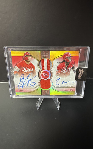 1/1 Joey Votto Elly De La Cruz 2025 Topps Five Star Dual Auto Patch SUPERFRACTOR