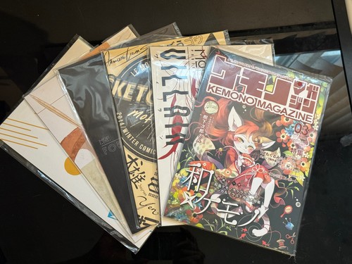 Japanese Illustration Furry Kemono Doujinshi Lot of 6 / B5