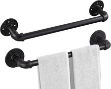 2Pack 21 Inch Industrial Pipe Bathroom Towel Rack Kitchen Hand Towel Holder Rack
