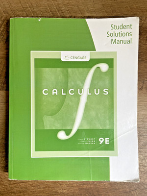 CALCULUS Student Solutions Manual Chapters 10-17, 9E for by James Stewart