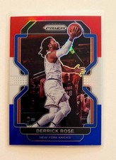 2021-22 Panini Prizm Derrick Rose #82 Red White & Blue Prizm Knicks Basketball