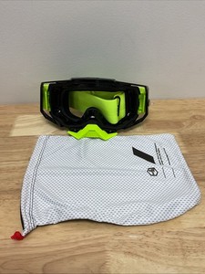 100% Armega Goggles Hi-Viz Yellow/Clear MISSING LENS