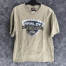 Harley-Davidson Shirt Mens Large Olive Las Vegas Nevada Motorcycle Graphic Tee