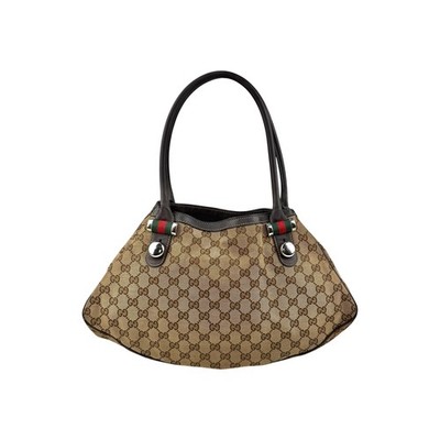 Gucci Beige GG Canvas Web Match Ball Hobo