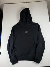 AllSaints Mens Washed Black Logo Pullover Hoodie Medium