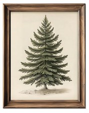 YHCTHT Vintage Christmas Tree Picture Wall Decor, Rustic Pine Tree Vintage Pr...