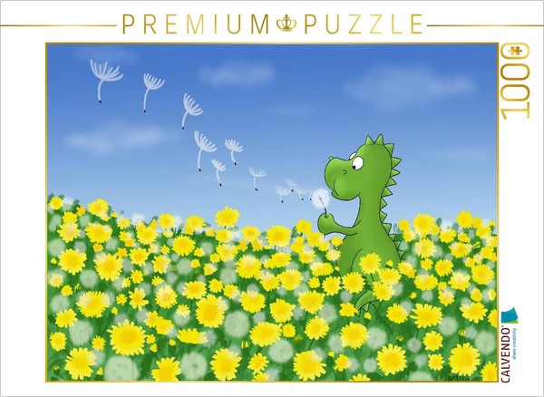 Calvendo Puzzle Dragon With A Dandelion | 1000 Pieces, Finished Size 25.2 × 18.9-image