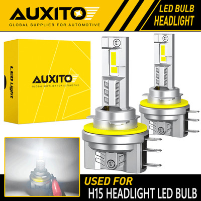 2pcs H15 LED Headlight Bulb Canbus Error Free High Beam DRL CSP 66W LD2261 EOA