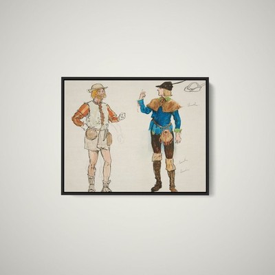 Two Men, Costume Sketch for Henry Irving s Planned Production of King Richard II