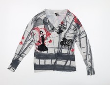 Womens UK Size 8 Leo Guy Grey Pullover Jumper