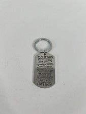 To My Son Silver Key Chain I Can Promise, I Love You Love Mom.