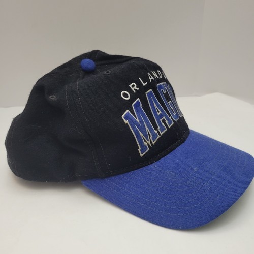 VTG 90's Orlando Magic Starter Snapback Hat 100% Wool Embroidered Logo Black - Picture 2 of 10