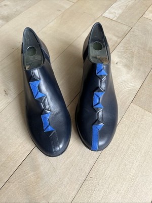Damen Halbschuh Leder Größe 38 Camper Schuhe Dunkelblau Neu mit Karton OVP