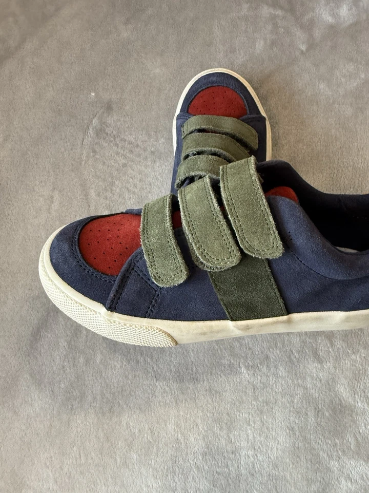 Mini Boden Talla 32 Zapatillas bajas de gancho y bucle Multicolor Gamuza Azul Marino Niño Zapatos Foto 3 de 4