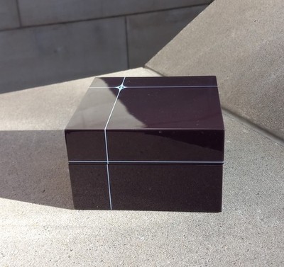 de Beers Diamonds Presentation Trinket Ring BOX, Rum Laminate Wooden Cushioned