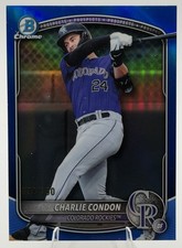 Charlie Condon 2025 Bowman Chrome RC Rookie 78/150 Blue Refractor Rockies