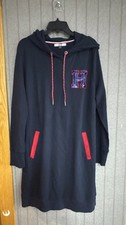 New Tommy Hilfiger Women Sweatshirt / Hoodie Dress Navy Size L